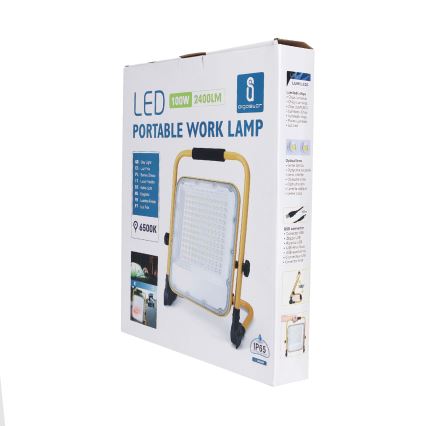 Aigostar - LED Himmennettävä rechargeable valonheitin LED/100W/5V 6500K IP65