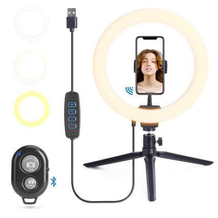Aigostar - LED Himmennettävä rengasvalo LED/12W/230V 2700-6500K 50,5 cm