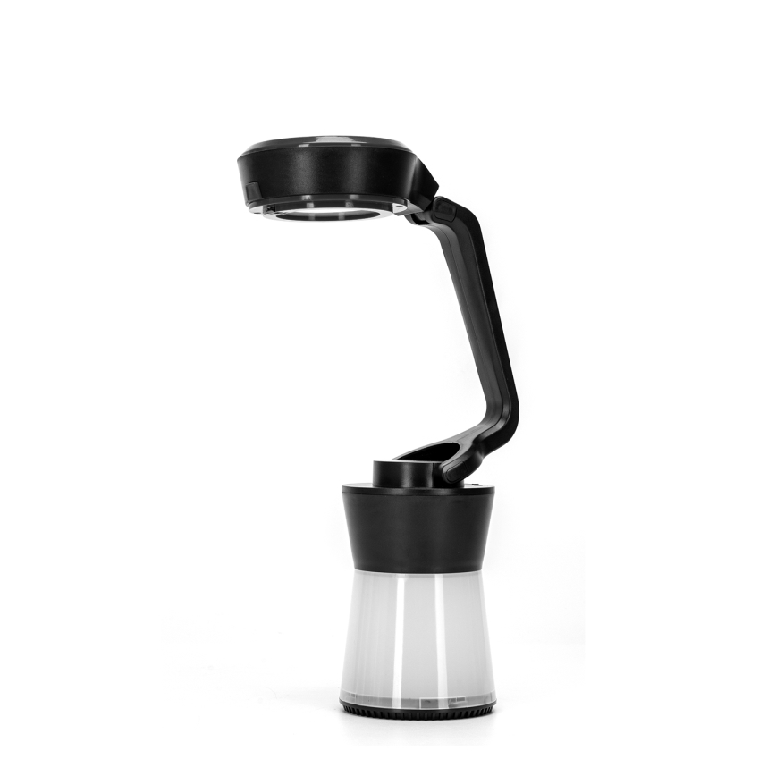 Aigostar - LED Himmennettävä retkeily taskulamppu 3in1 LED/3xAA musta