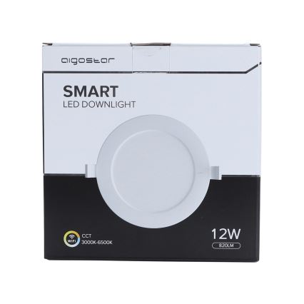 Aigostar - LED Himmennettävä upotettava valo 12W/230V d. 17 cm Wi-Fi