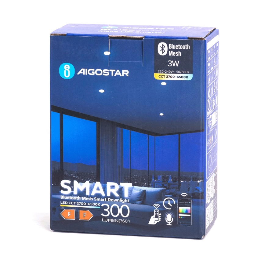 Aigostar - LED Himmennettävä upotettava valo MESH/3W/230V 2700-6500K valkoinen