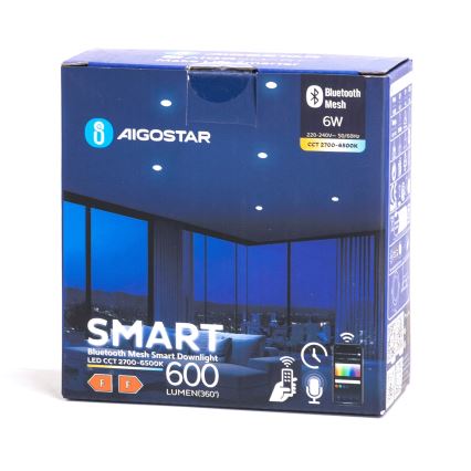 Aigostar - LED Ulkotila himmennettävä riippuva kattovalaisin MESH LED/6W/230V 2700-6500K IP44 valkoinen
