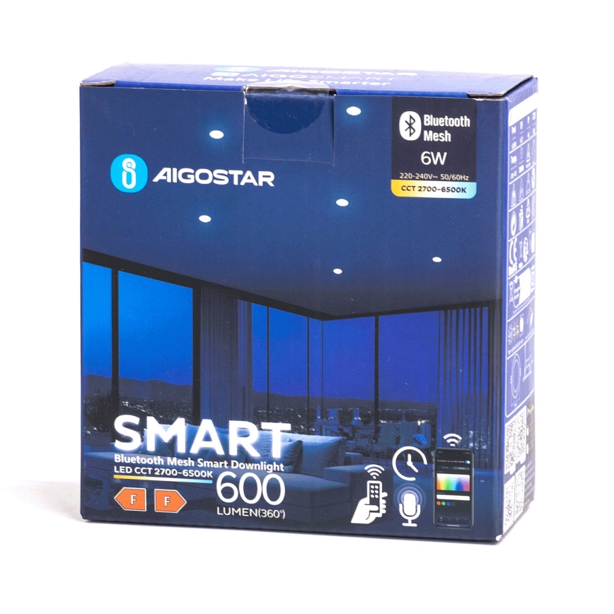 Aigostar - LED Ulkotila himmennettävä riippuva kattovalaisin MESH LED/6W/230V 2700-6500K IP44 valkoinen