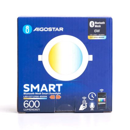 Aigostar - LED Ulkotila himmennettävä riippuva kattovalaisin MESH LED/6W/230V 2700-6500K IP44 valkoinen