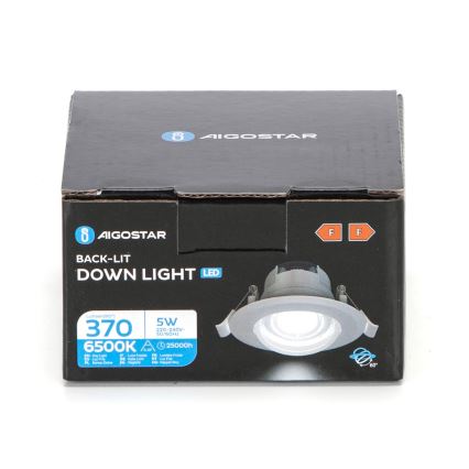 Aigostar - LED-integroidut kattovalaisimet LED/5W/230V 6500K halkaisijaltaan 8,5 cm valkoinen
