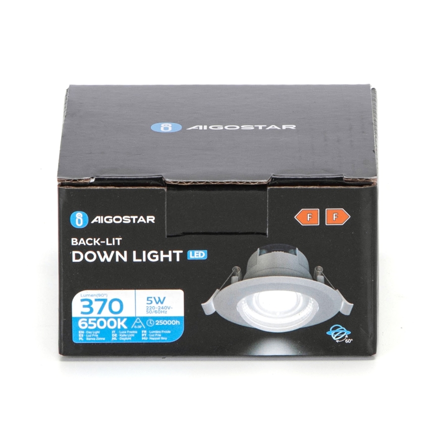Aigostar - LED-integroidut kattovalaisimet LED/5W/230V 6500K halkaisijaltaan 8,5 cm valkoinen