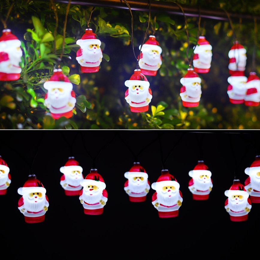 Aigostar - LED Jouluinen aurinkoketju 10xLED/3,8 m IP44 kylmä valkoinen