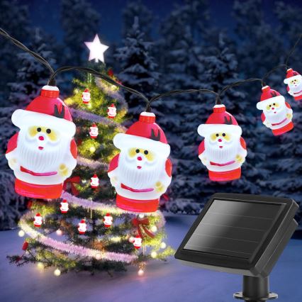 Aigostar - LED Jouluinen aurinkoketju 10xLED/3,8 m IP44 kylmä valkoinen