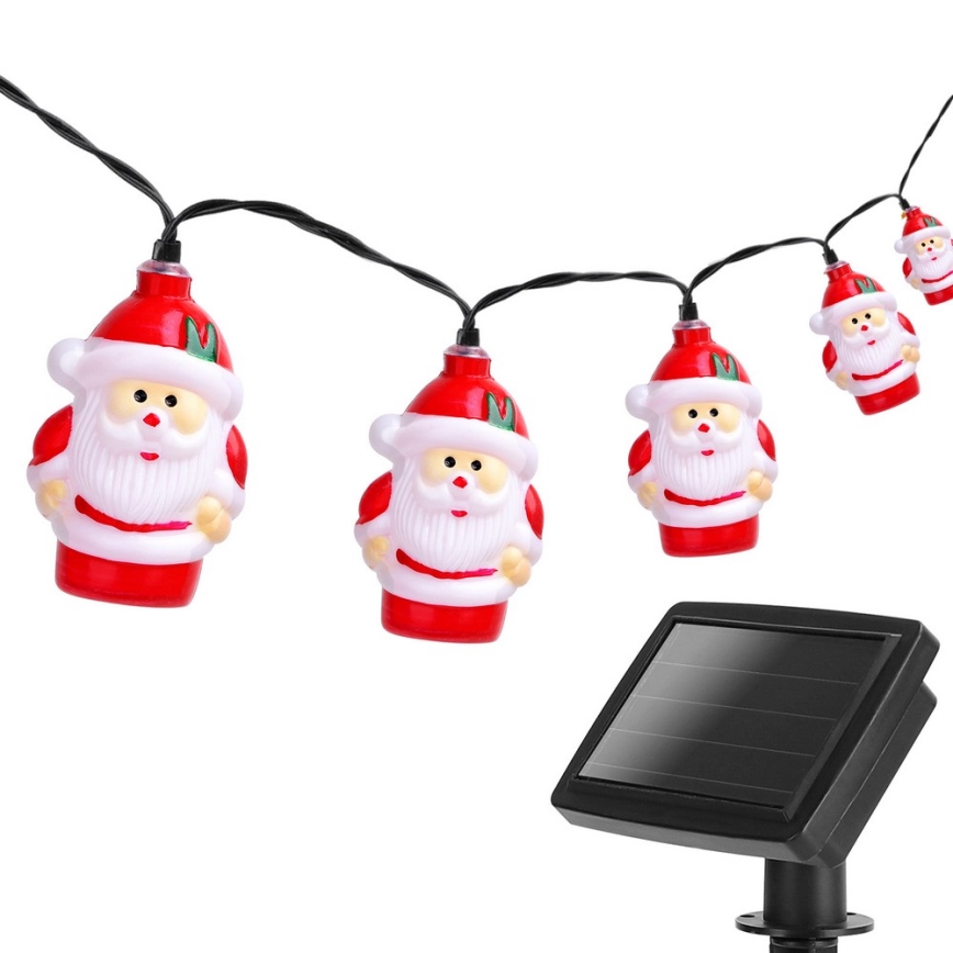 Aigostar - LED Jouluinen aurinkoketju 10xLED/3,8 m IP44 kylmä valkoinen