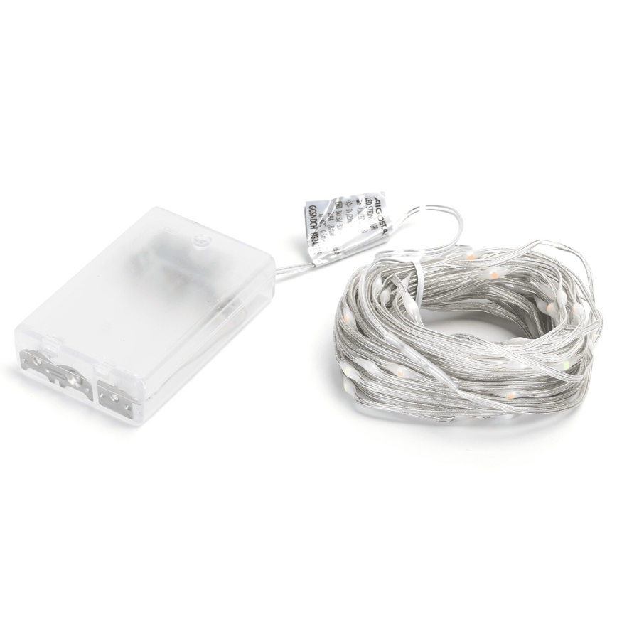 Aigostar - LED-jouluketju 100xLED/3xAA 10,3m monivärinen