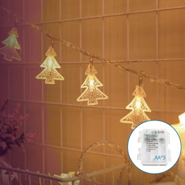 Aigostar - LED-jouluketju 20xLED/3xAA 3,3m puut