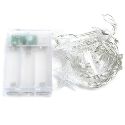 Aigostar - LED-jouluketju 20xLED/3xAA 3,3m tähdet