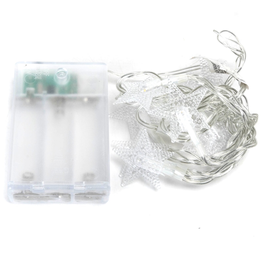 Aigostar - LED-jouluketju 20xLED/3xAA 3,3m tähdet