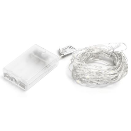 Aigostar - LED-jouluketju 50xLED/3xAA 5,3m monivärinen