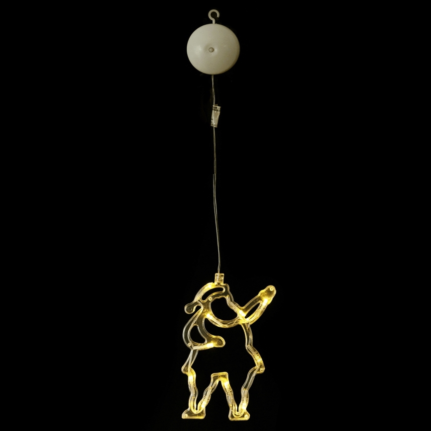 Aigostar - LED-joulukoriste 10xLED/3xAAA Joulupukki 20 cm