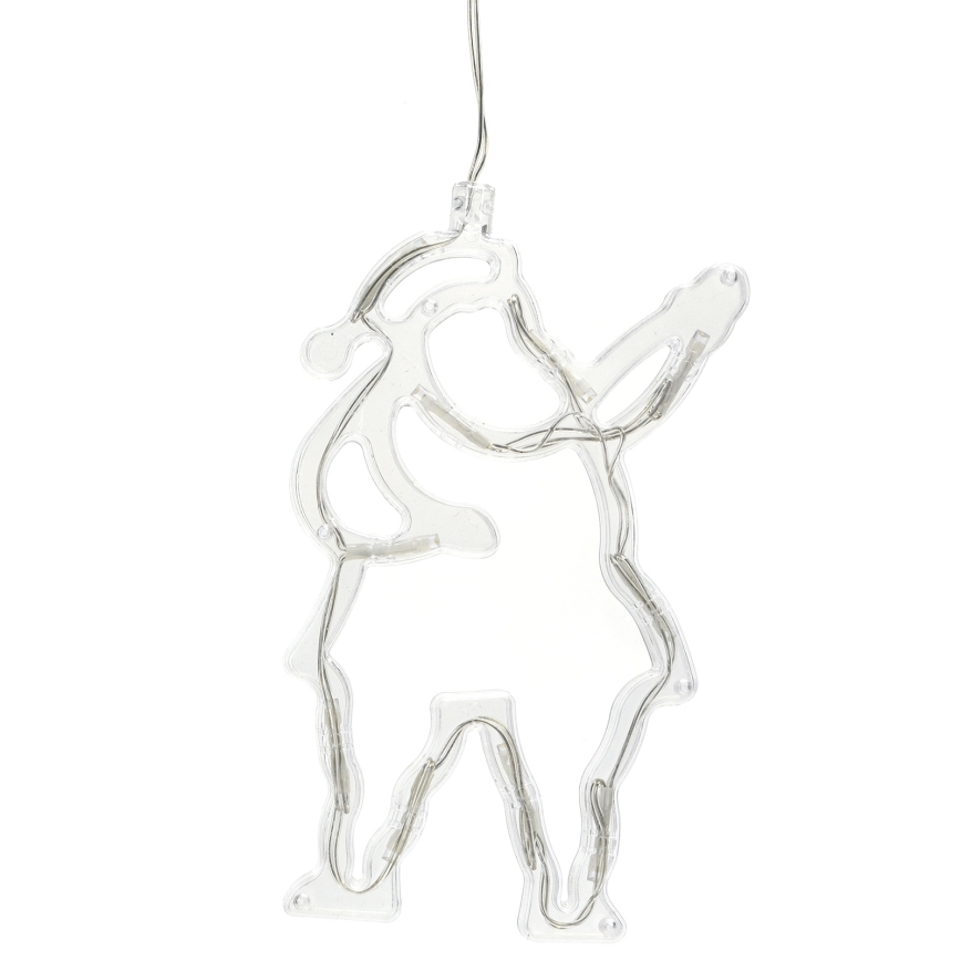 Aigostar - LED-joulukoriste 10xLED/3xAAA Joulupukki 20 cm