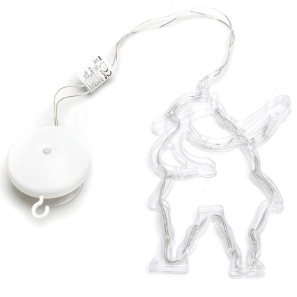 Aigostar - LED-joulukoriste 10xLED/3xAAA Joulupukki 20 cm