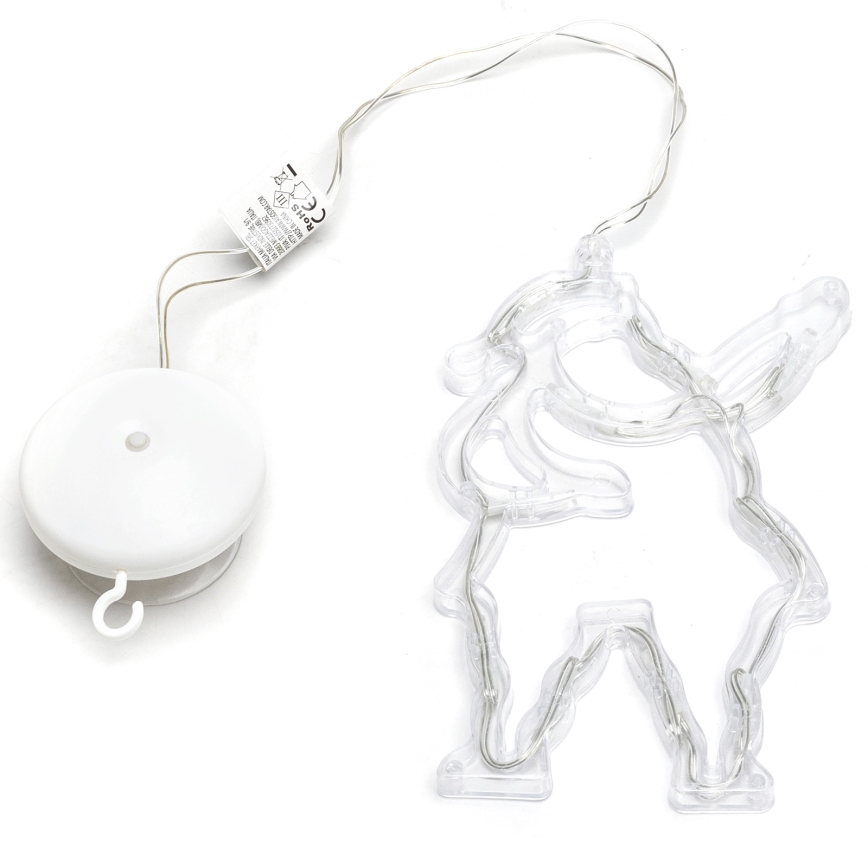 Aigostar - LED-joulukoriste 10xLED/3xAAA Joulupukki 20 cm