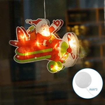 Aigostar - LED-joulukoriste LED/3xAAA Jouluinen lentokone 17cm