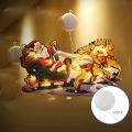 Aigostar - LED Joulukoriste LED/3xAAA Joulupukki poroineen 13,4 cm
