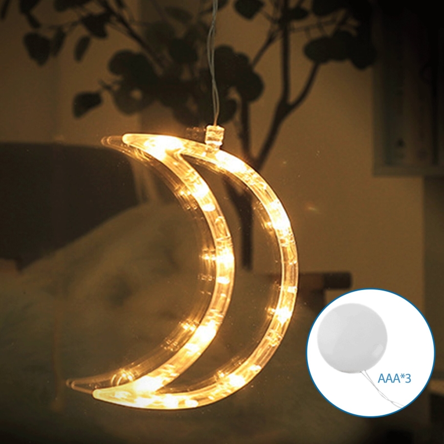 Aigostar - LED-joulukoriste LED/3xAAA kuu 18,5cm