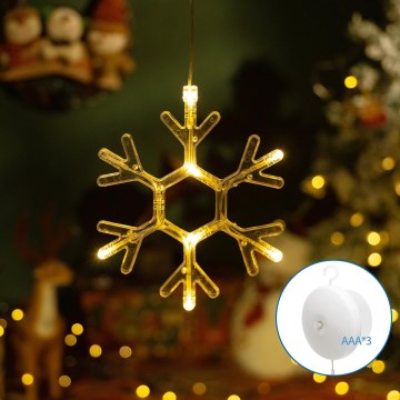 Aigostar - LED-joulukoriste LED/3xAAA lämpimänvalkoinen lumihiutale 19cm