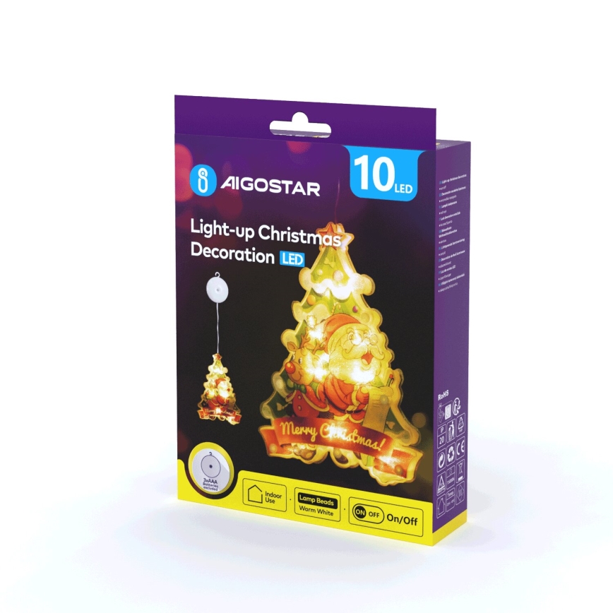 Aigostar - LED-joulukoriste LED/3xAAA puu 15cm