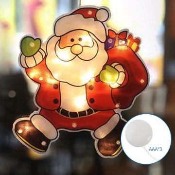 Aigostar - LED-joulukoriste LED/3xAAA Santa 20cm