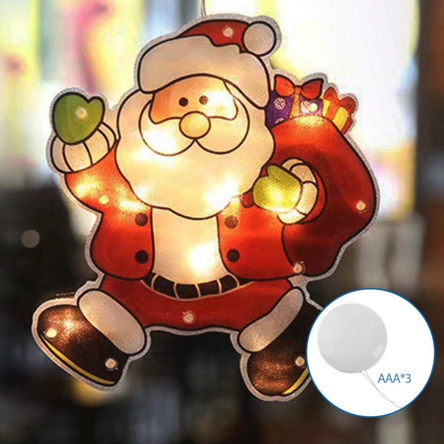 Aigostar - LED-joulukoriste LED/3xAAA Santa 20cm