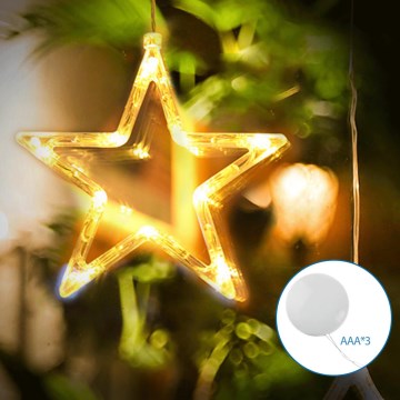 Aigostar - LED-joulukoriste LED/3xAAA tähti 19cm