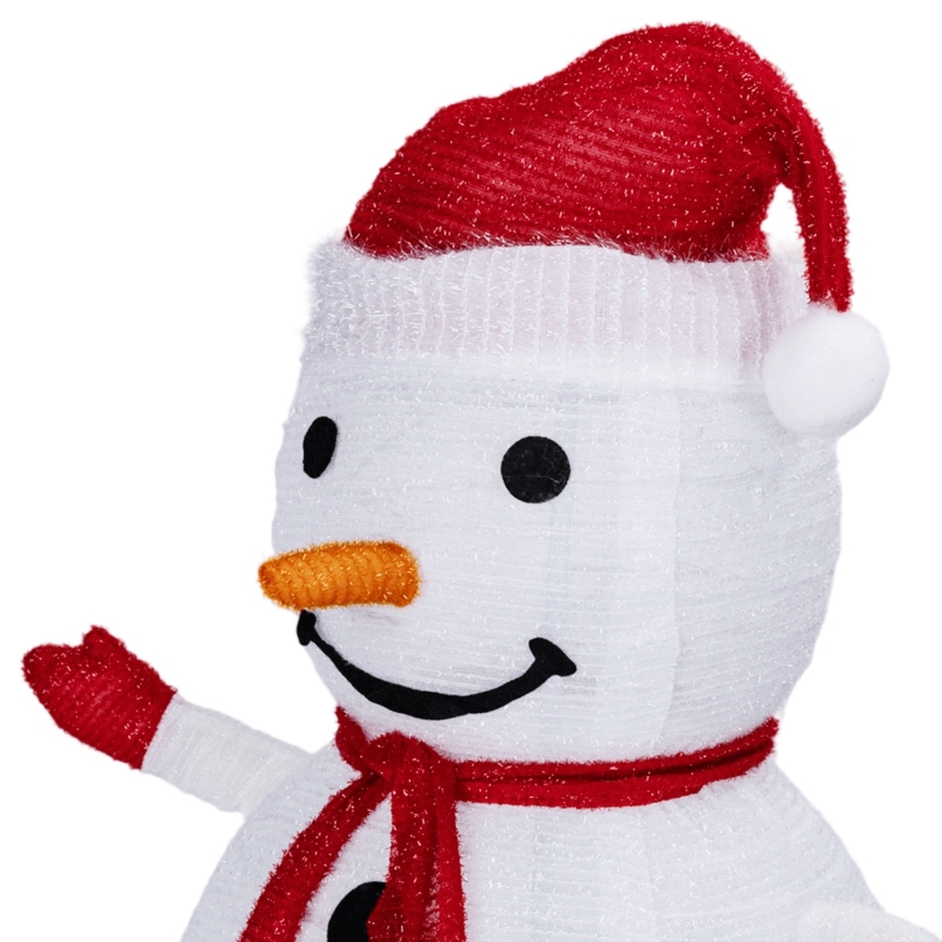 Aigostar - LED-joulukoriste ulkokäyttöön, 50 LED, 0,7 m, 3×AA, IP44, lumiukko + kauko-ohjain