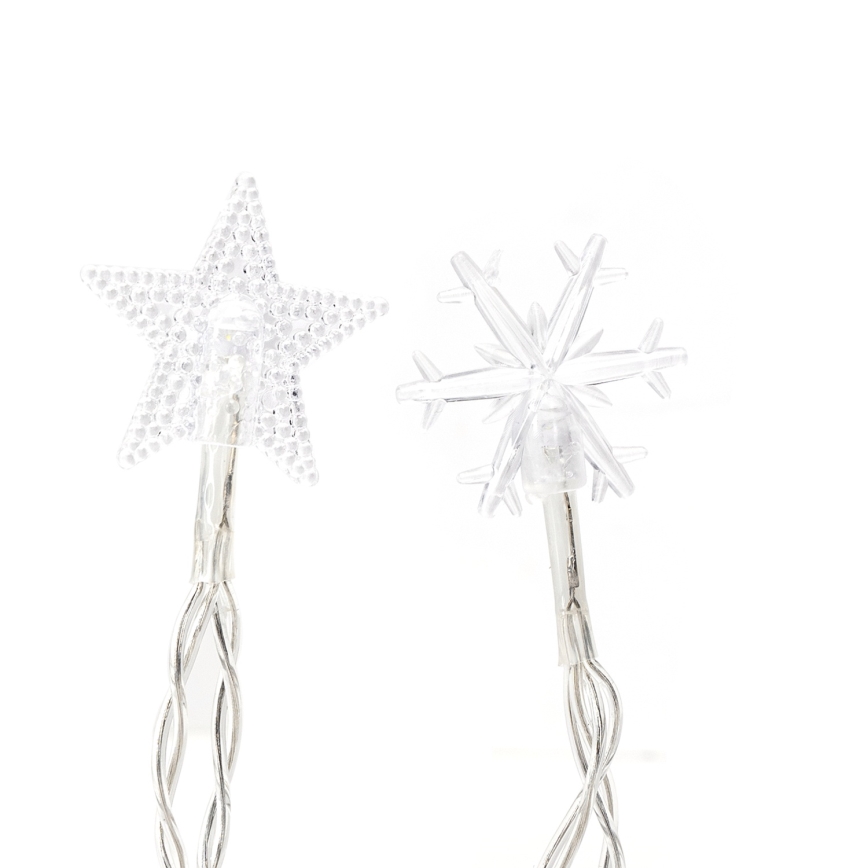 Aigostar - LED-ulkojouluvaloketju 25xLED/8 toimintoa 3xAA 2,5 m IP44 kylmänvalkoinen