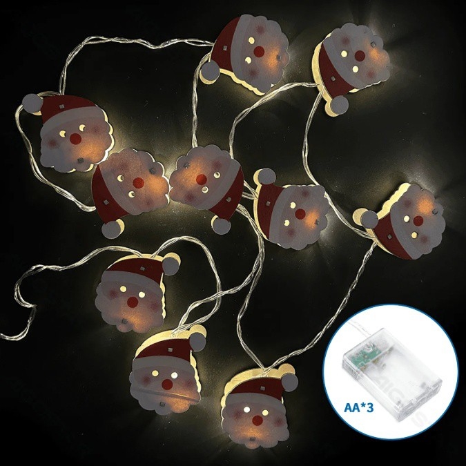 Aigostar - LED-jouluvalosarja 20xLED/3xAA 3 m lämmin valkoinen Joulupukki