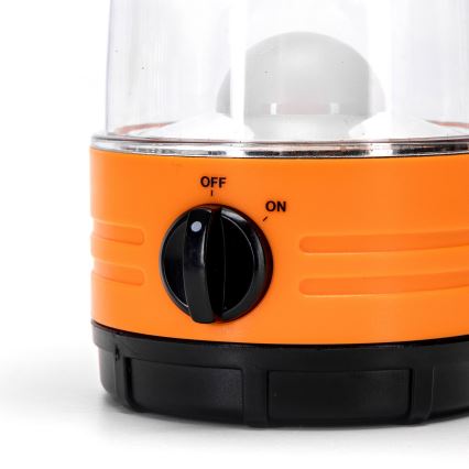 Aigostar - LED kannettava retkeily lamppu LED/4xAA oranssi