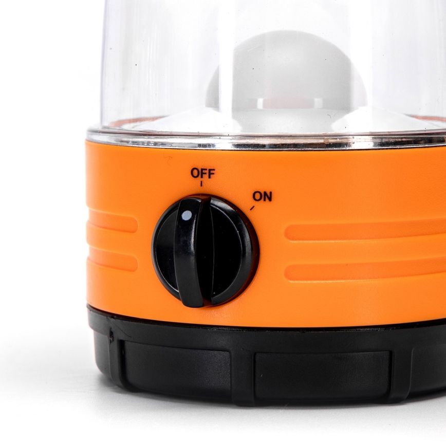 Aigostar - LED kannettava retkeily lamppu LED/4xAA oranssi