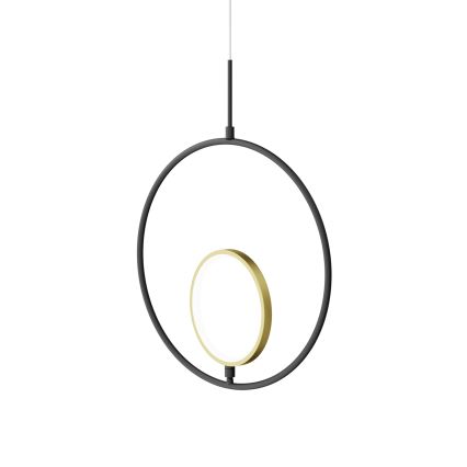 Aigostar - LED-kattokruunu johdossa LED/15W/230V 6500K musta/kulta