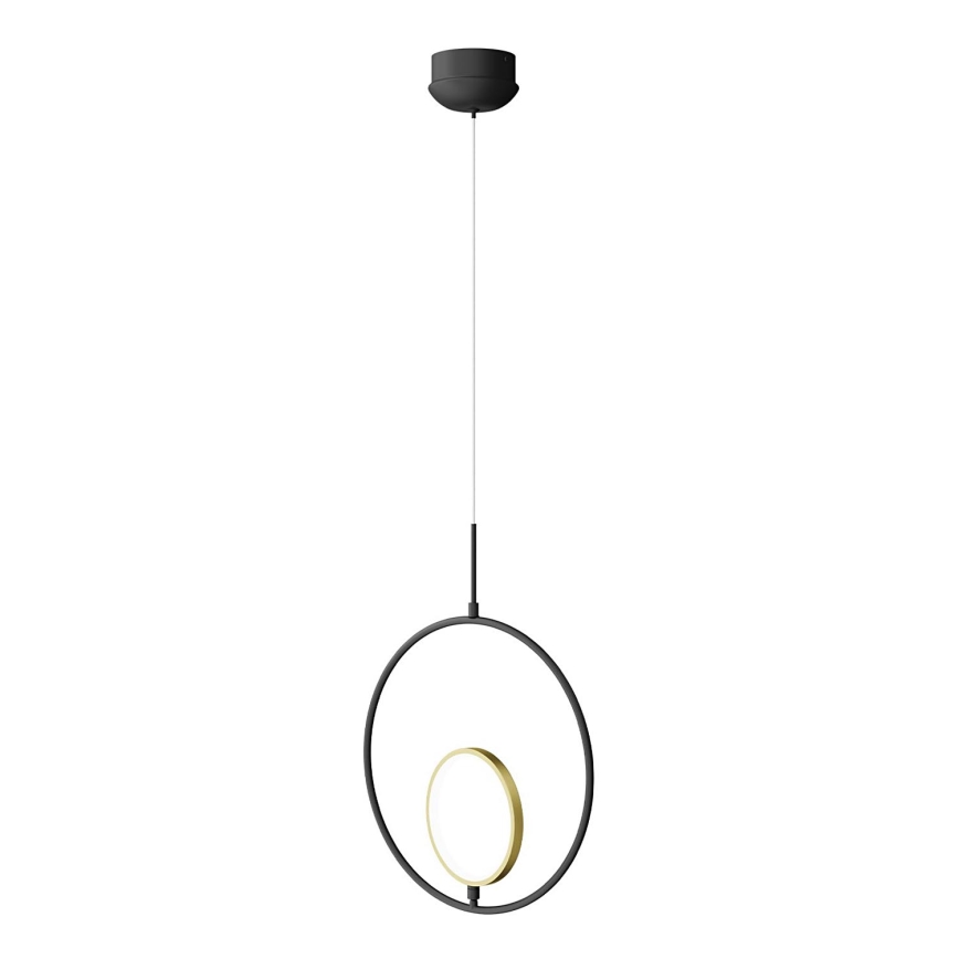 Aigostar - LED-kattokruunu johdossa LED/15W/230V 6500K musta/kulta