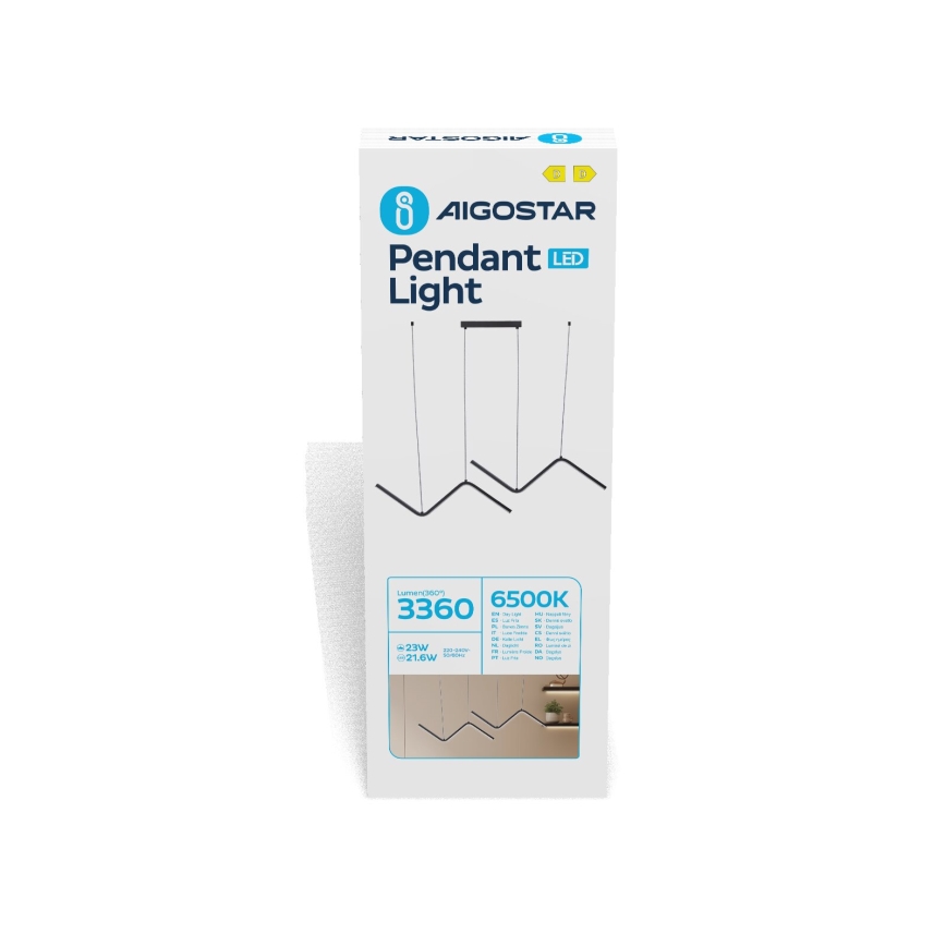 Aigostar - LED-kattokruunu johdossa LED/23W/230V 6500K