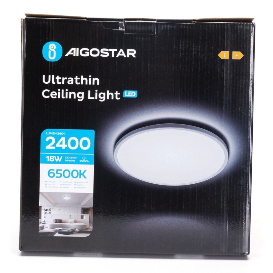 Aigostar - LED-kattovalaisin kylpyhuoneeseen LED/18W/230V 6500K halkaisija 30 cm IP44