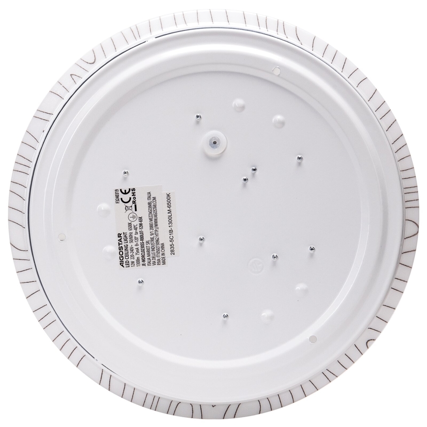 Aigostar - LED-kattovalaisin LED/12W/230V 6500K halkaisija 26cm