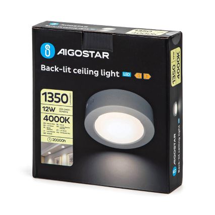 Aigostar - LED-kattovalaisin LED/12W/230V halkaisija 17,4 cm 4000K valkoinen