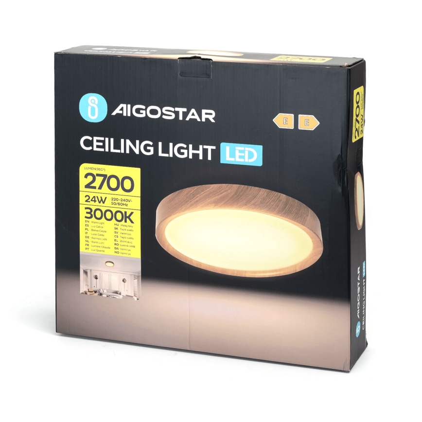 Aigostar - LED-kattovalaisin LED/24W/230V 3000K halkaisija 38,3 cm