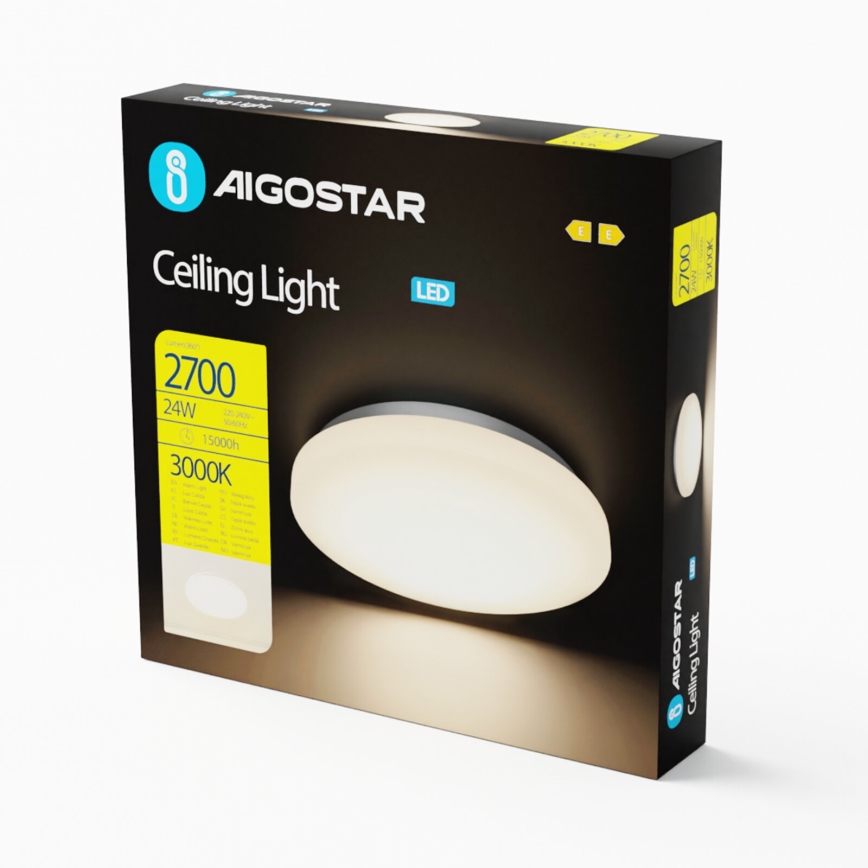 Aigostar - LED-kattovalaisin LED/24W/230V 3000K