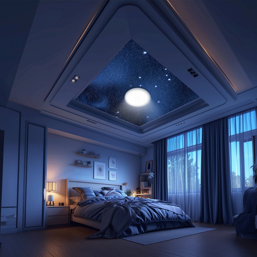 Aigostar - Himmennettävä LED-kattovalaisin MESH LED/36W/230V 3000-6500K halkaisija 49,5 cm + kaukosäädin