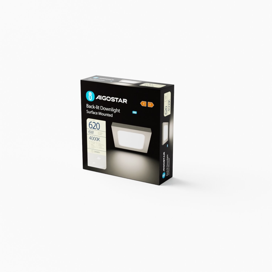 Aigostar - LED-kattovalaisin LED/6W/230V 12,2x12,2 cm 4000K valkoinen