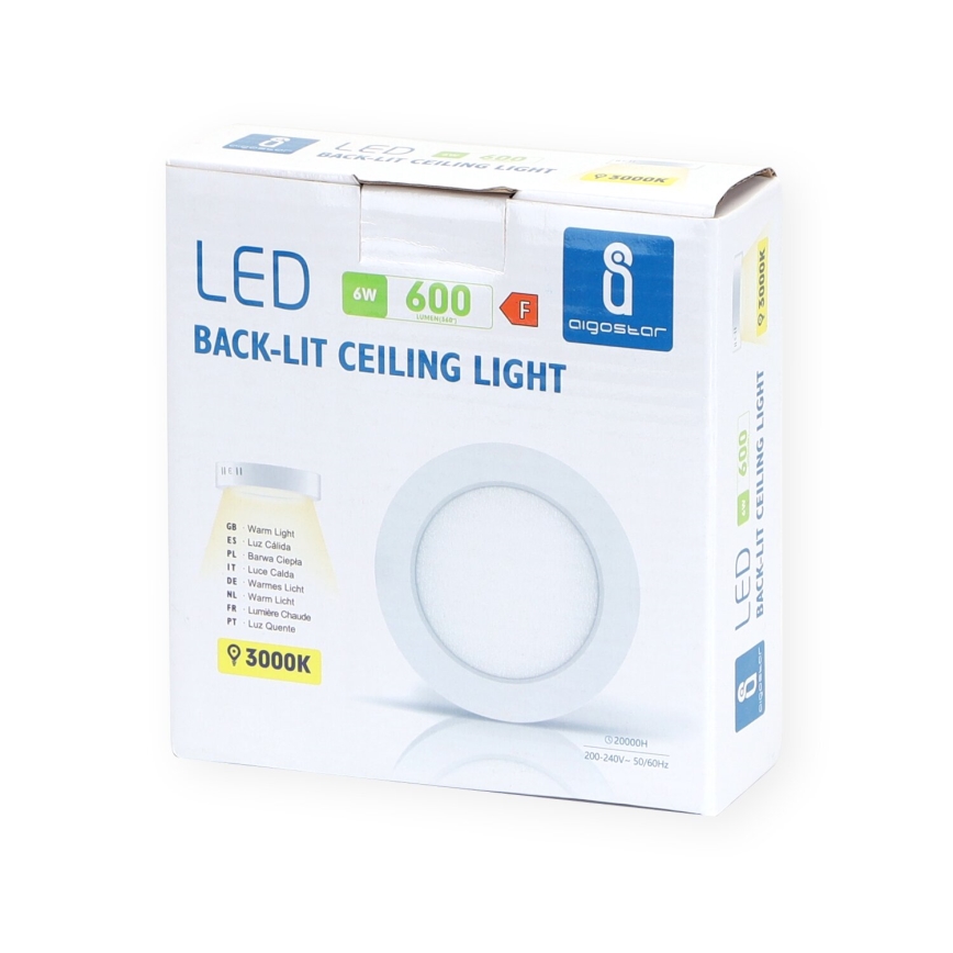 Aigostar - LED-kattovalaisin LED/6W/230V halkaisija 12,3 cm 3000K valkoinen