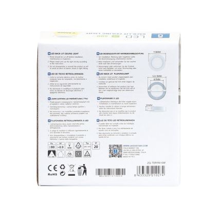 Aigostar - LED-kattovalaisin LED/6W/230V halkaisija 12,3 cm 3000K valkoinen