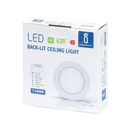 Aigostar - LED-kattovalaisin LED/6W/230V halkaisija 12,3 cm 3000K valkoinen