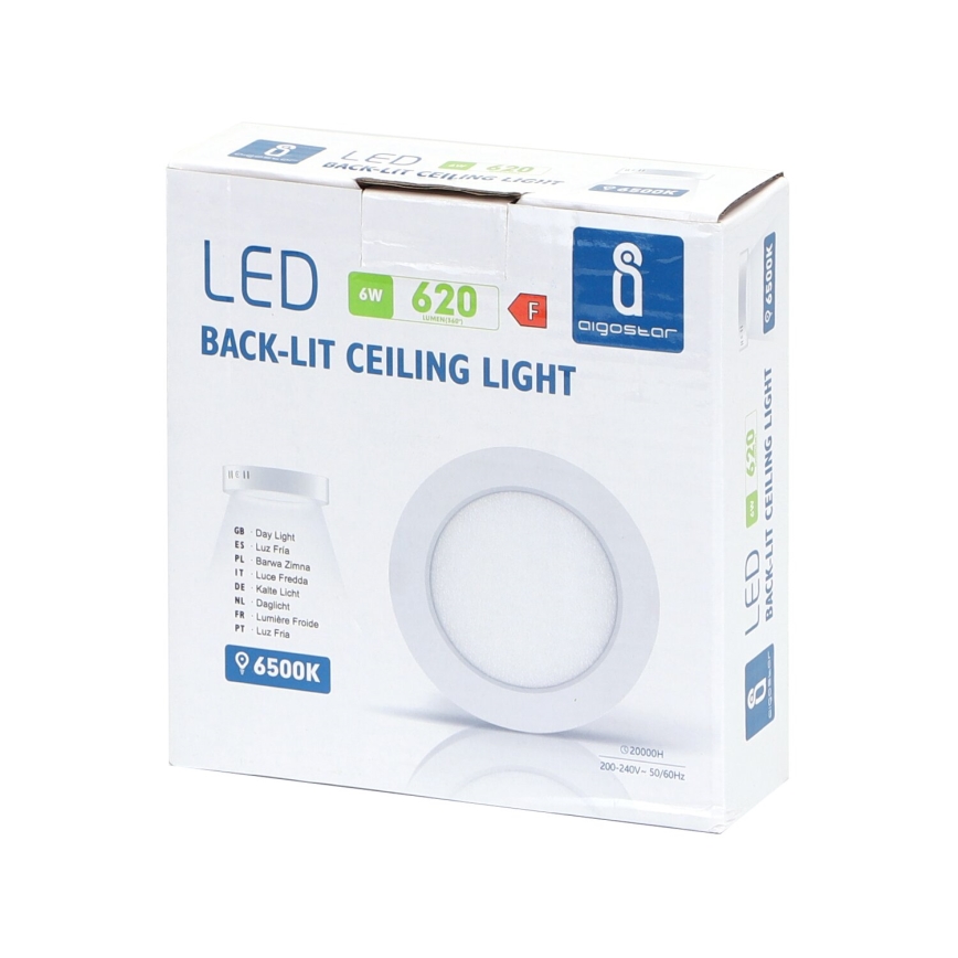 Aigostar - LED-kattovalaisin LED/6W/230V halkaisija 12,3 cm 3000K valkoinen