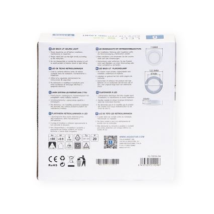 Aigostar - LED-kattovalaisin LED/6W/230V halkaisija 12,3 cm 3000K valkoinen